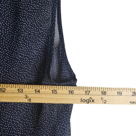 LOFT Dark Blue Sleeveless Blouse - Picture 7 of 7